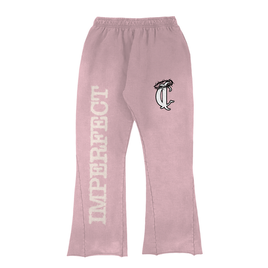 Pink Flared Imperfect Sweats