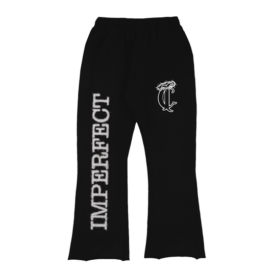 Black Flared Imperfect Sweats